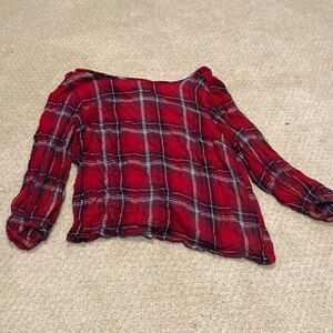 Plaid top blouse